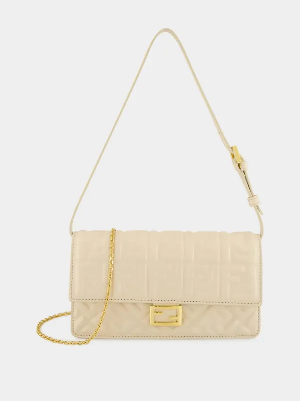 Camelia White Wallet On Chain Baguette sold by Fashion Clinic