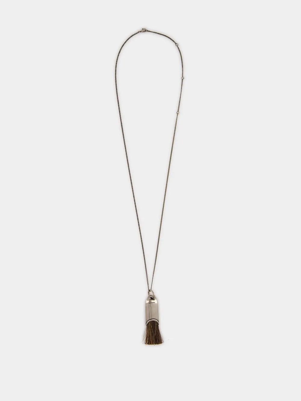 Brown Silver Personal Brush Necklace sold by Fashion Clinic product image thumbnail 2
