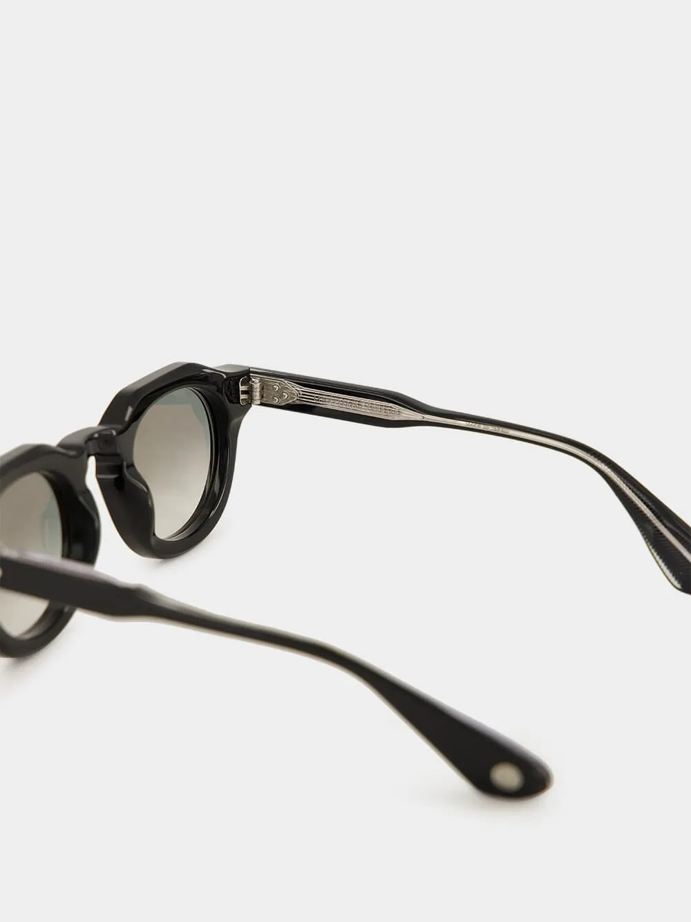 Hello Roméo Black Sunglasses with Blue-Green Gradient Lenses sold by Fashion Clinic product image thumbnail 4