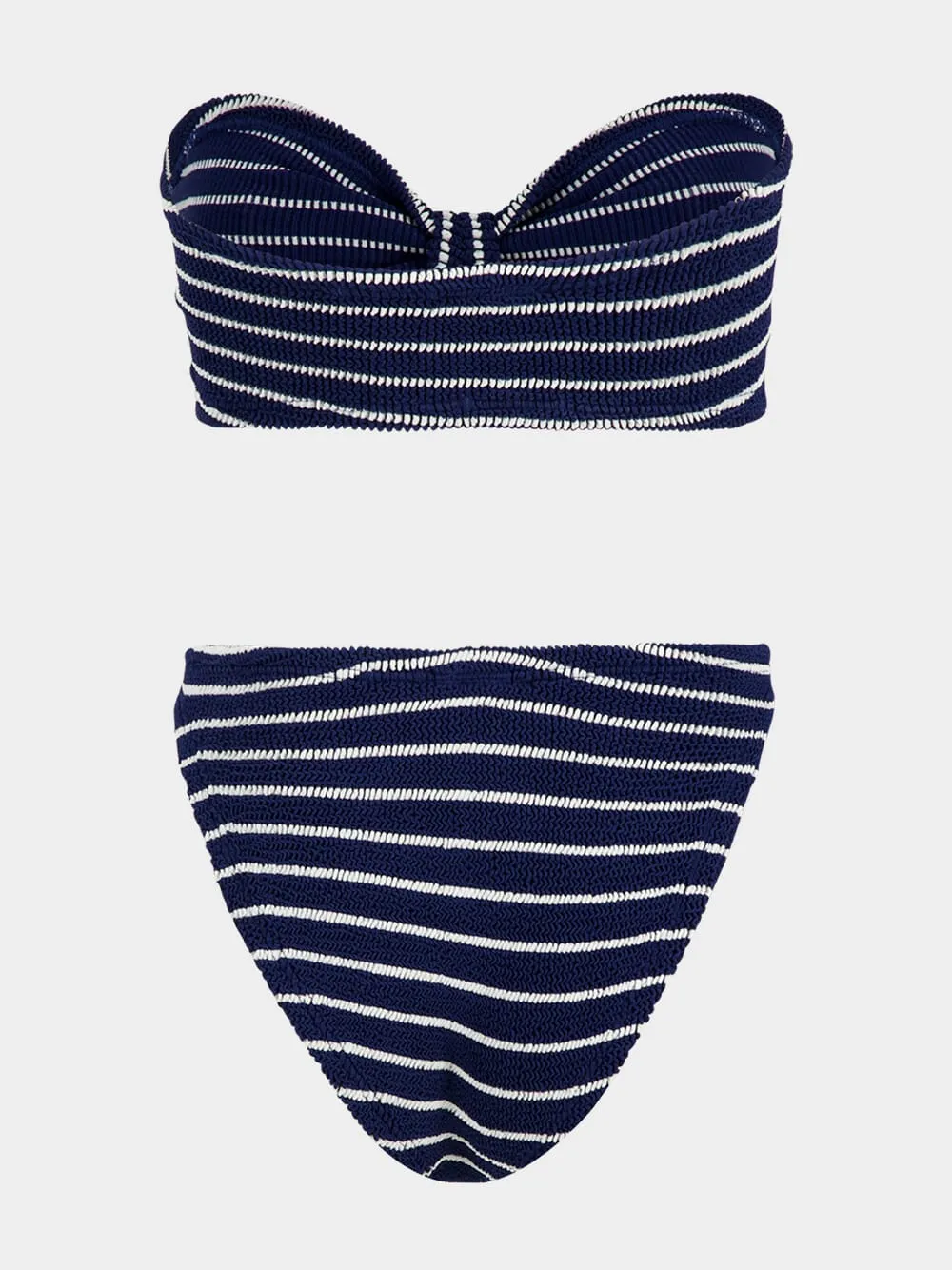 Navy and Whit Stripe Coverage Jean Bikini sold by Fashion Clinic product image thumbnail 2