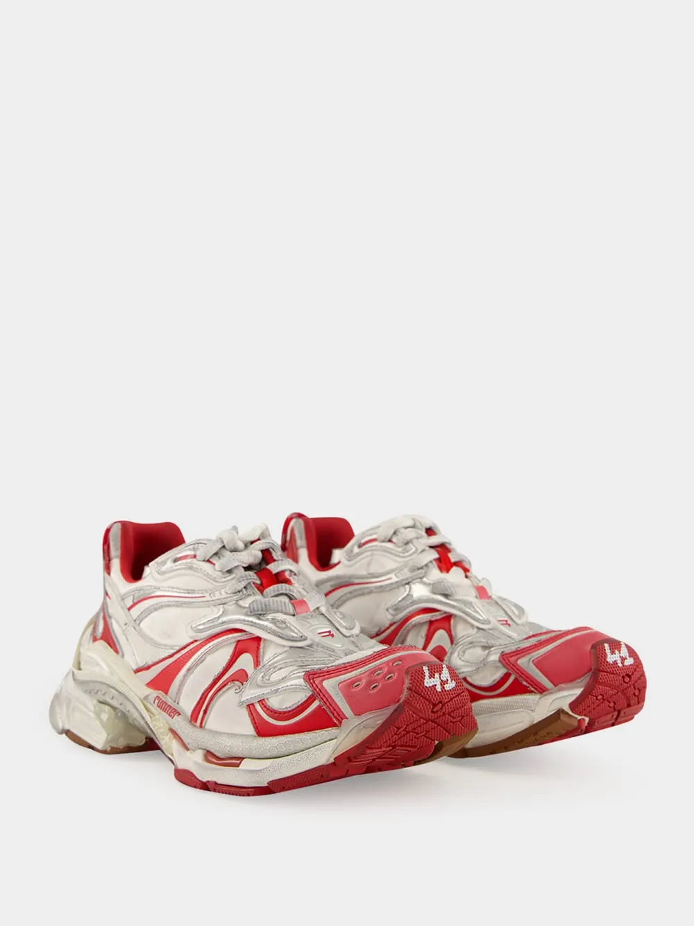 Runner 2.0 Sneakers in Off White and Red sold by Fashion Clinic product image thumbnail 3
