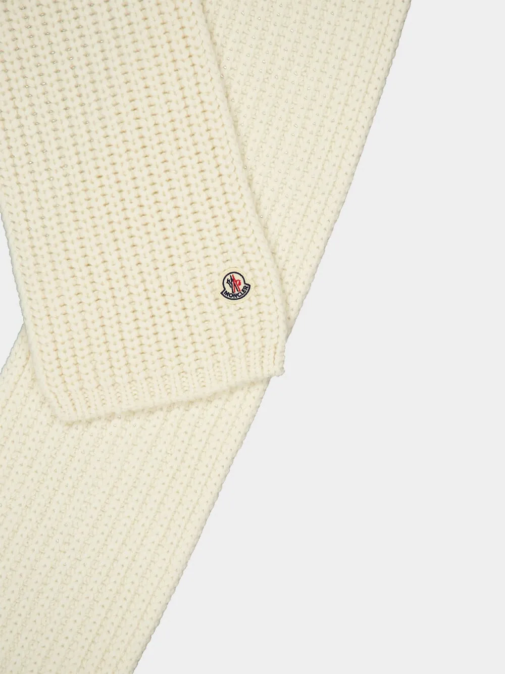 Natural Wool Knit Scarf sold by Fashion Clinic product image thumbnail 2