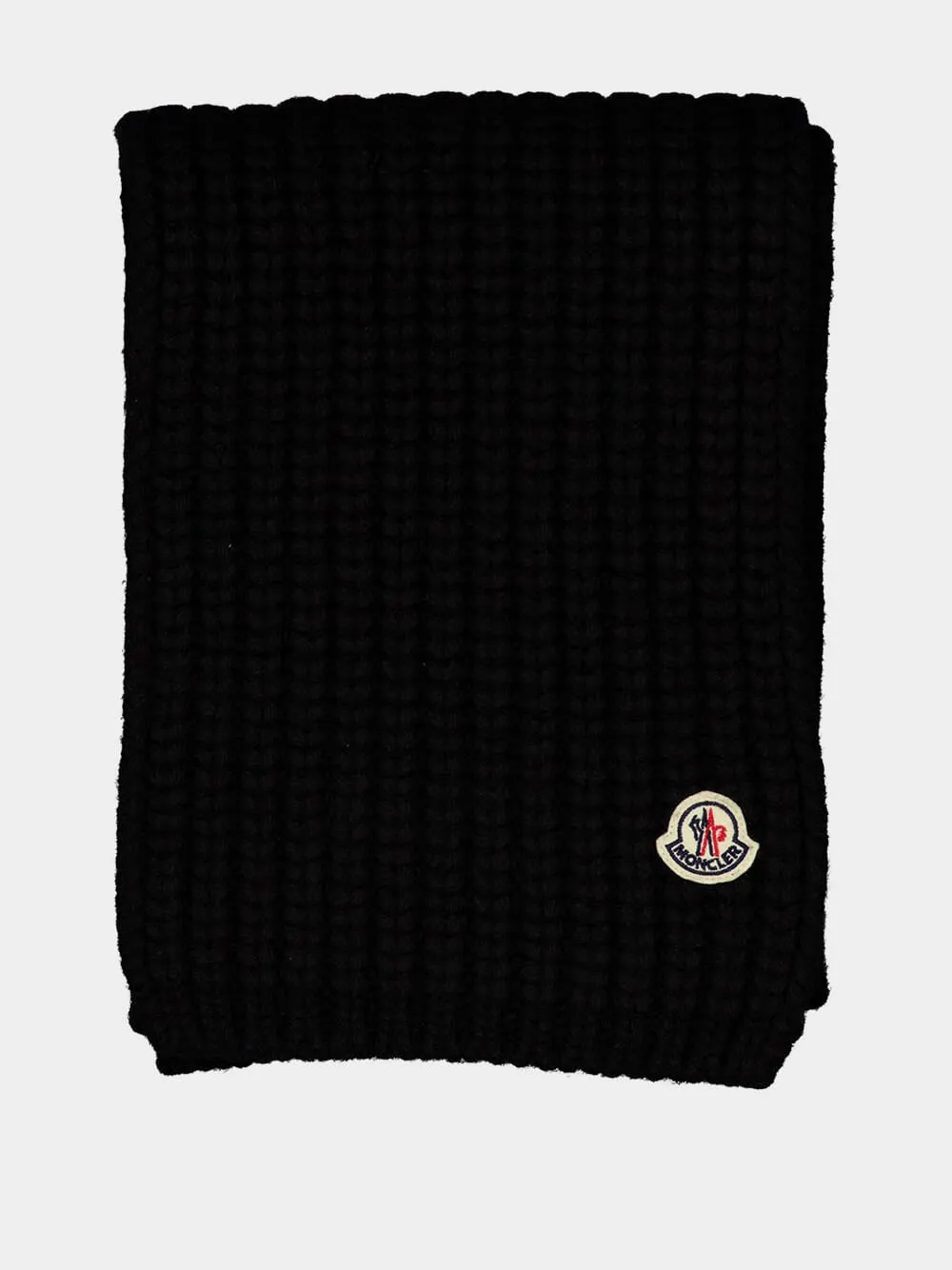 Black Wool Knit Scarf sold by Fashion Clinic product image thumbnail 3