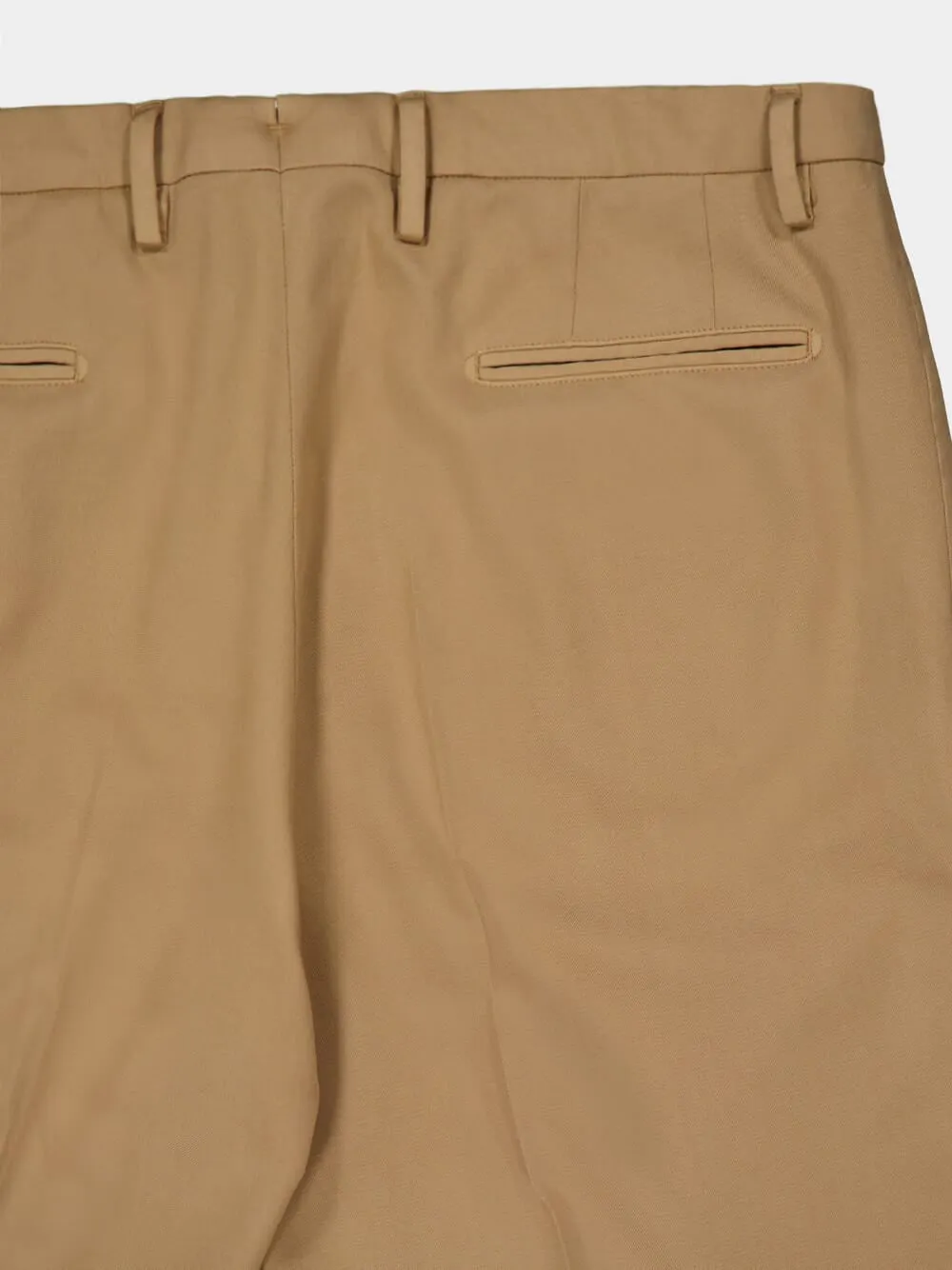 Beige Virgin Wool 2-Pleat Trousers sold by Fashion Clinic product image thumbnail 3