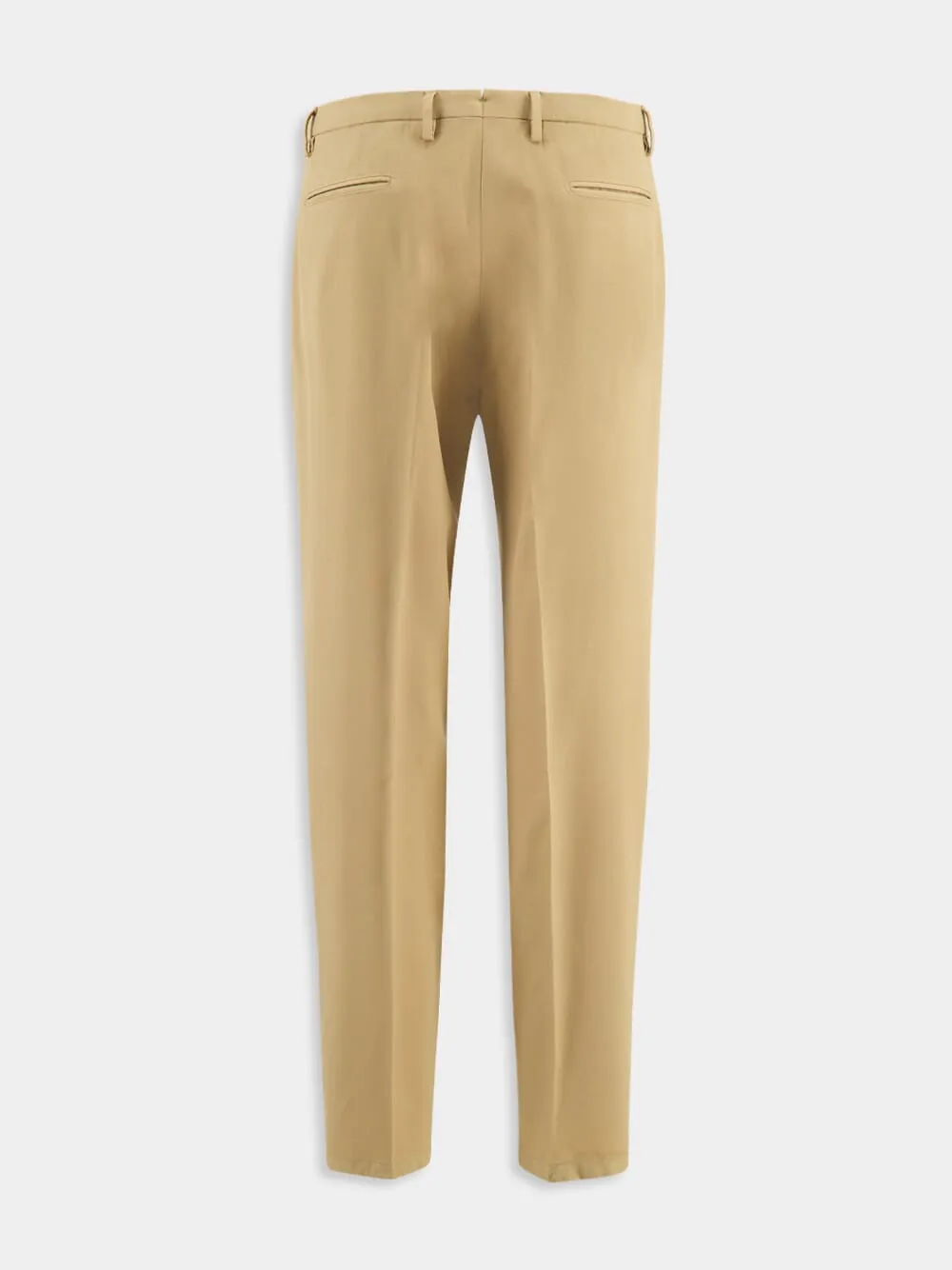 Beige Virgin Wool 2-Pleat Trousers sold by Fashion Clinic product image thumbnail 2
