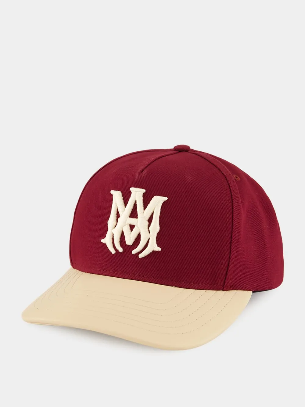 Wine Two-Tone Canvas MA Hat sold by Fashion Clinic