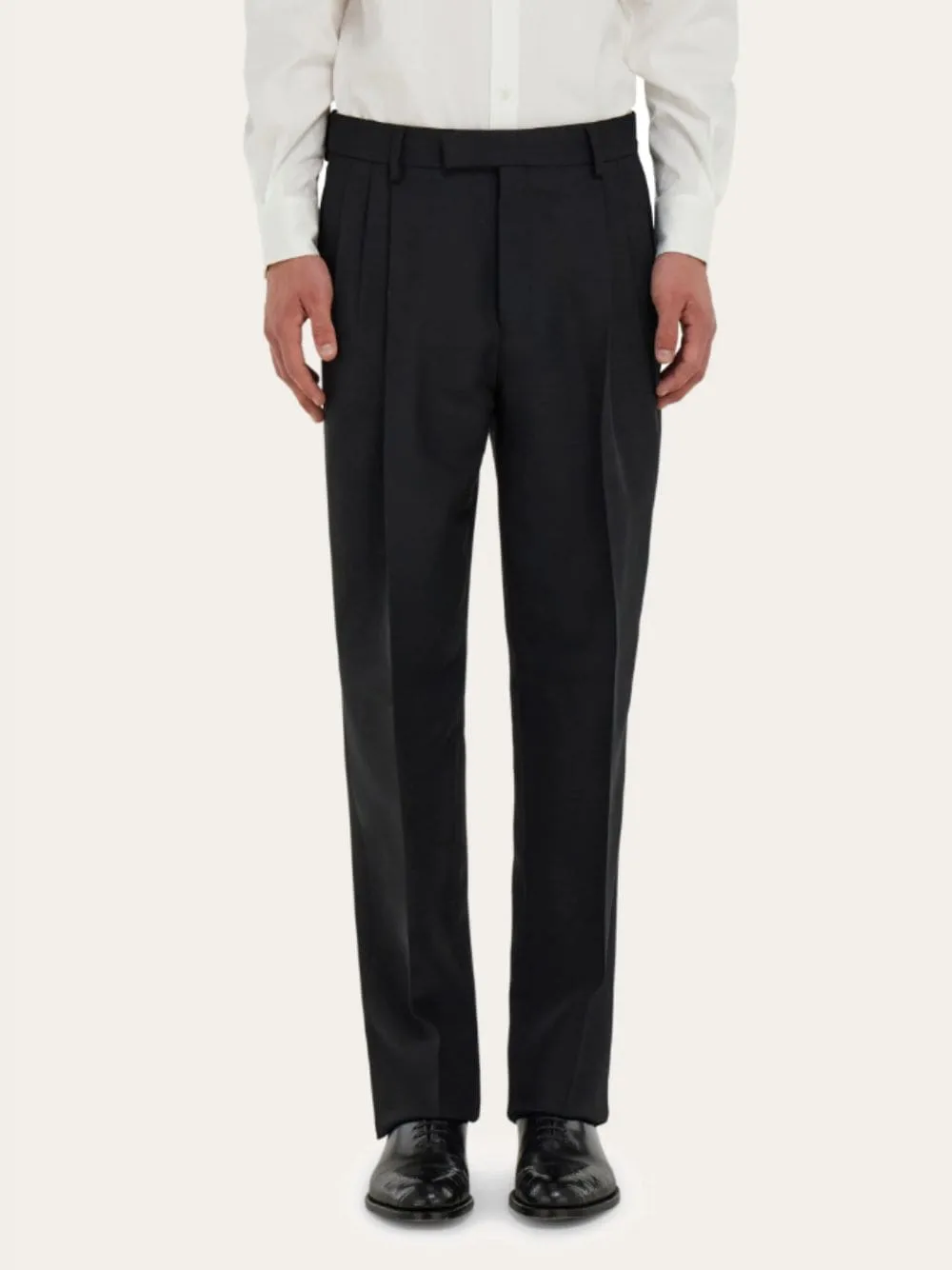 Black Tailored Trousers with Darts sold by Fashion Clinic product image thumbnail 2