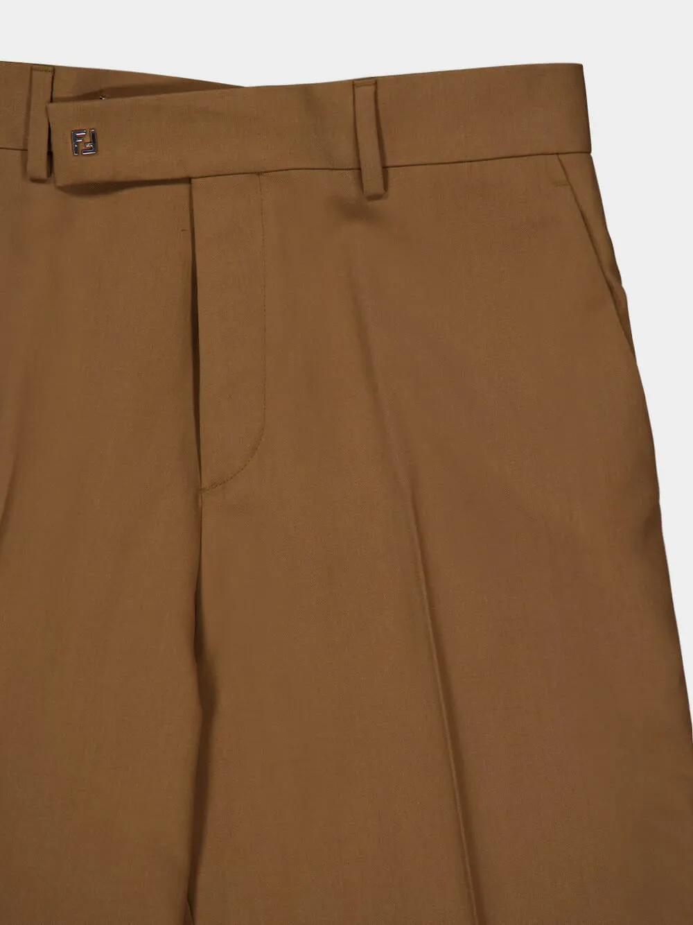 Rust Wool Cigarette Trousers sold by Fashion Clinic product image thumbnail 3
