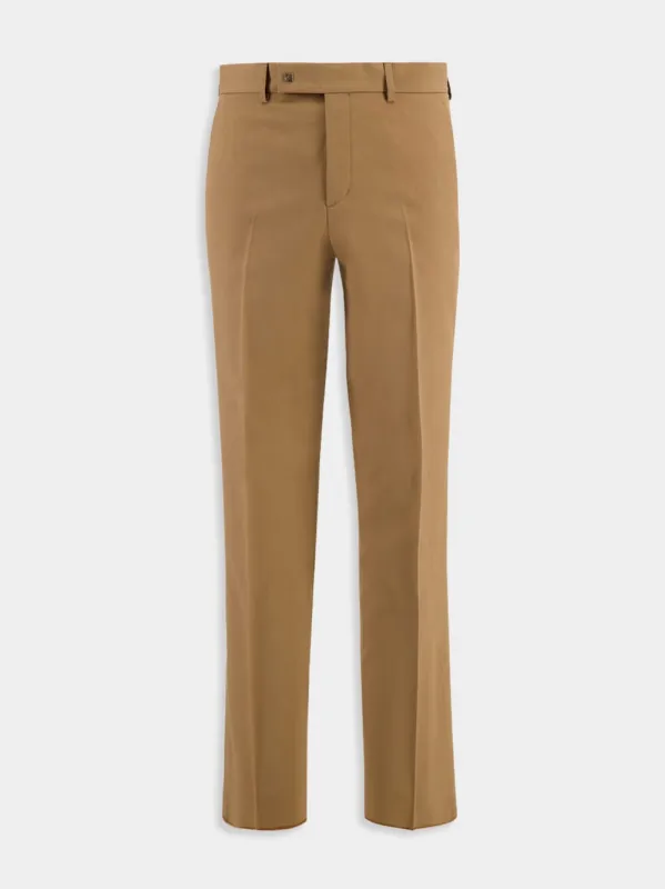 Rust Wool Cigarette Trousers sold by Fashion Clinic