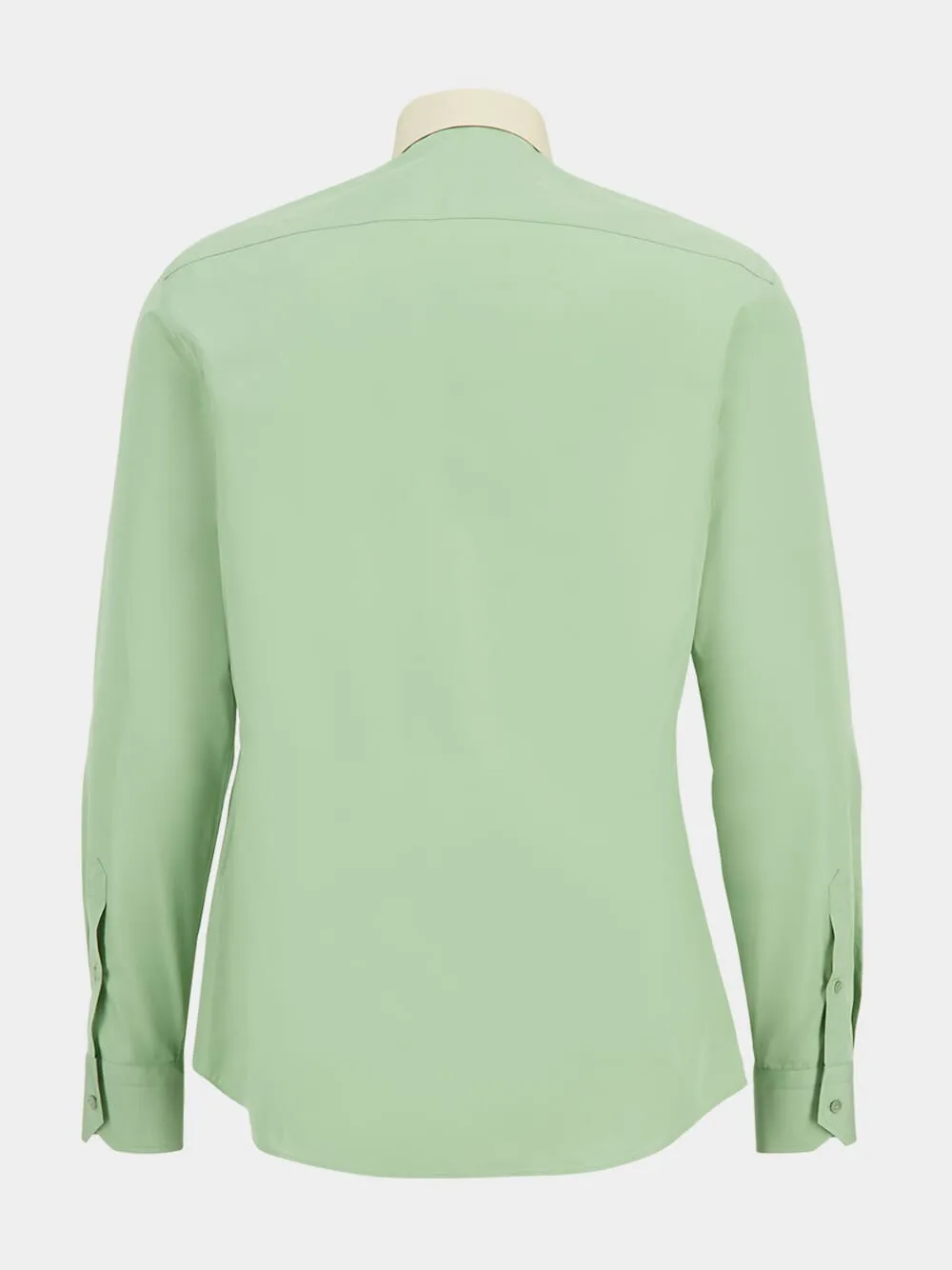 Light Green Poplin Shirt with Contrast Collar sold by Fashion Clinic product image thumbnail 3