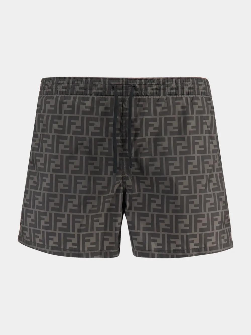 Black FF Monogram Swim Shorts sold by Fashion Clinic