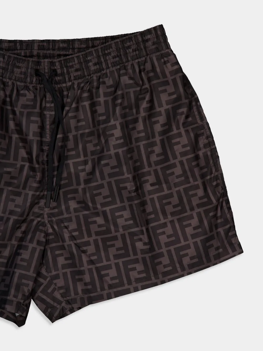 Black FF Monogram Swim Shorts sold by Fashion Clinic product image thumbnail 3