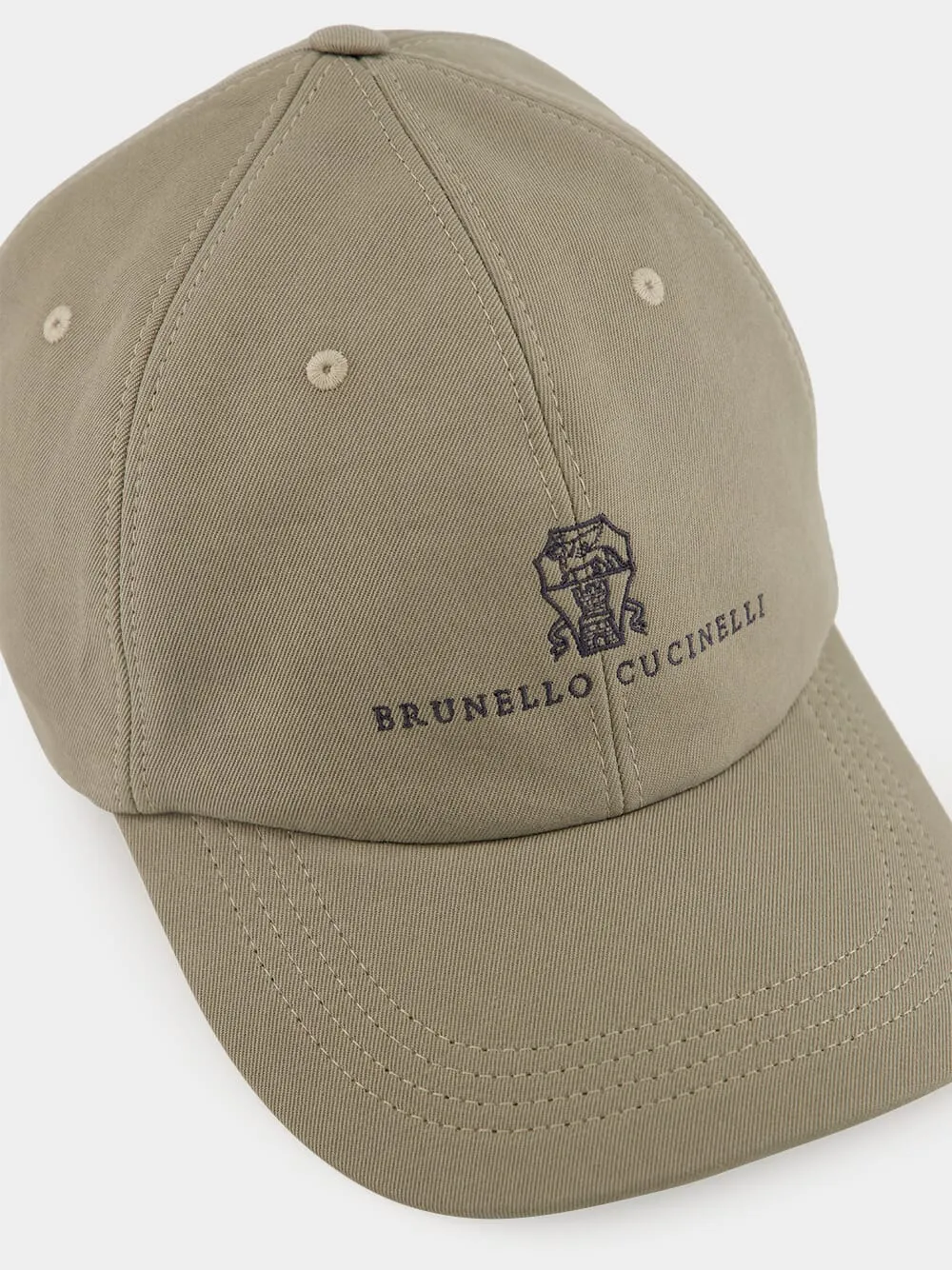 Khaki Cotton Gabardine Baseball Cap sold by Fashion Clinic product image thumbnail 3