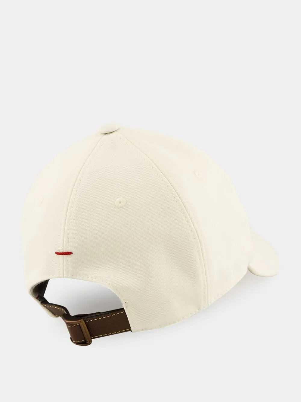 White Cotton Gabardine Baseball Cap sold by Fashion Clinic product image thumbnail 2