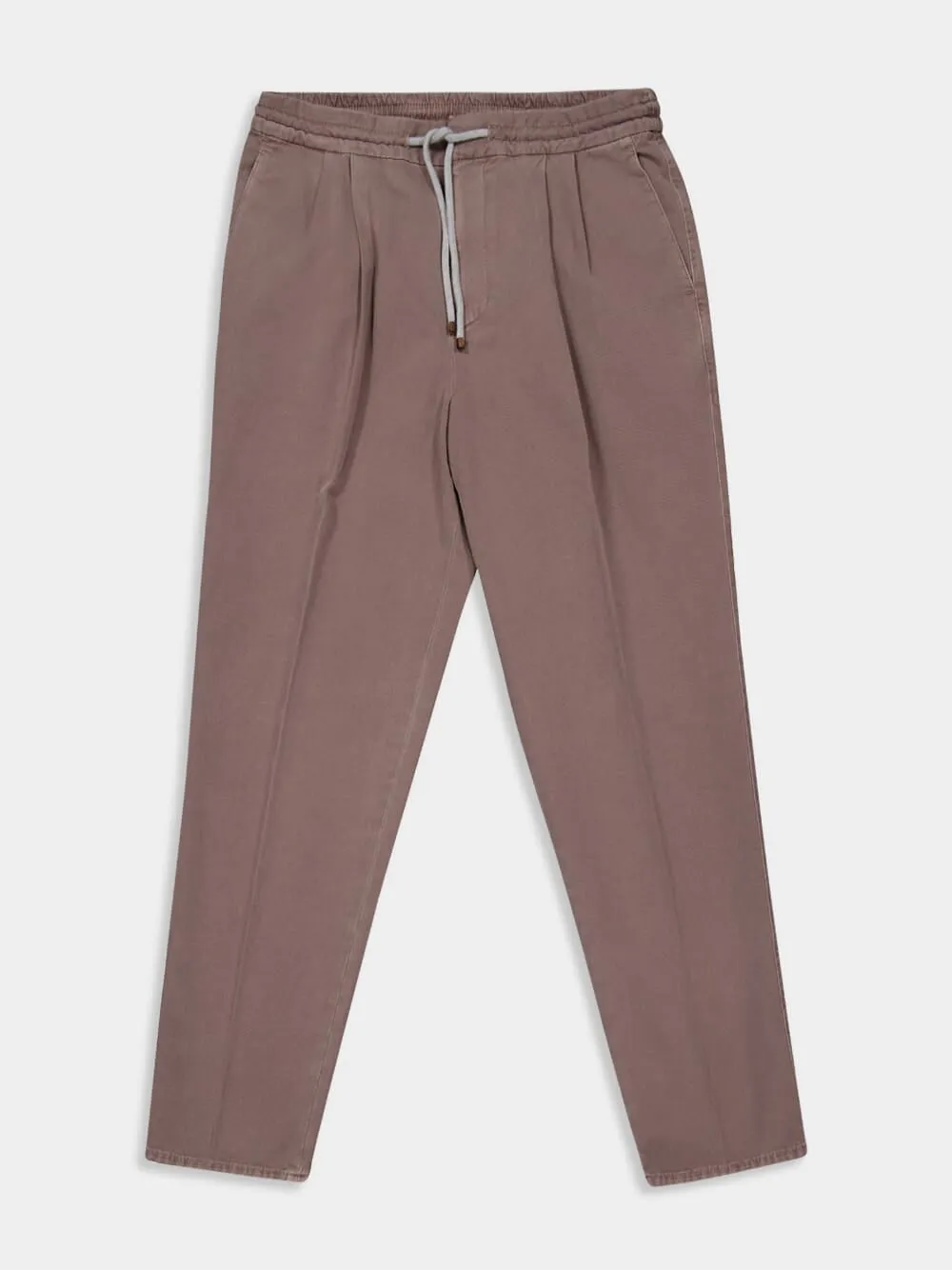 Beige Corduroy Drawstring Leisure Trousers sold by Fashion Clinic product image thumbnail 5