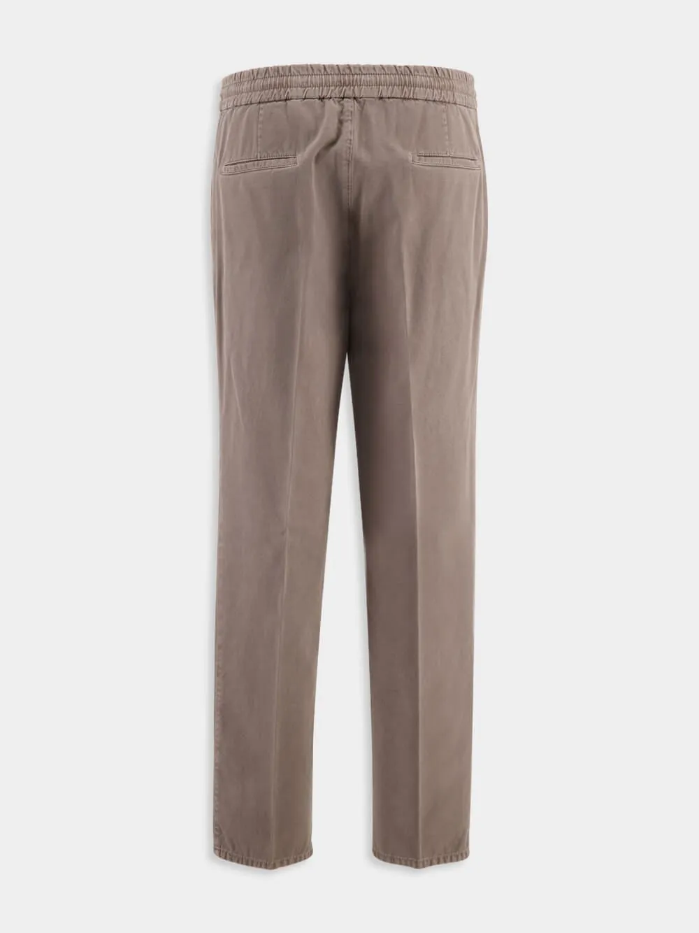 Beige Corduroy Drawstring Leisure Trousers sold by Fashion Clinic product image thumbnail 2