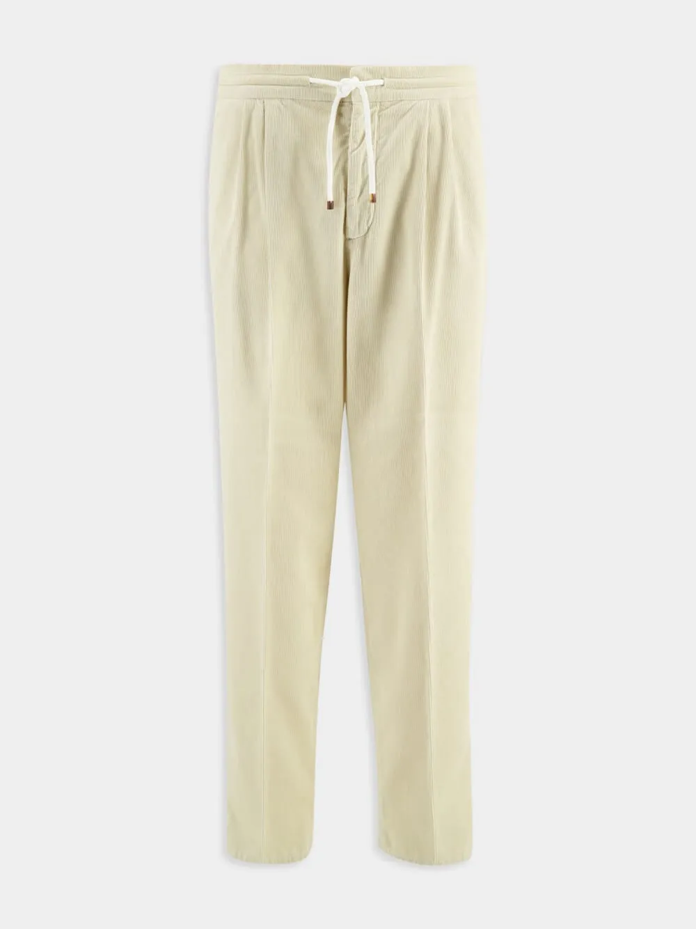 Natural Corduroy Drawstring Leisure Trousers sold by Fashion Clinic