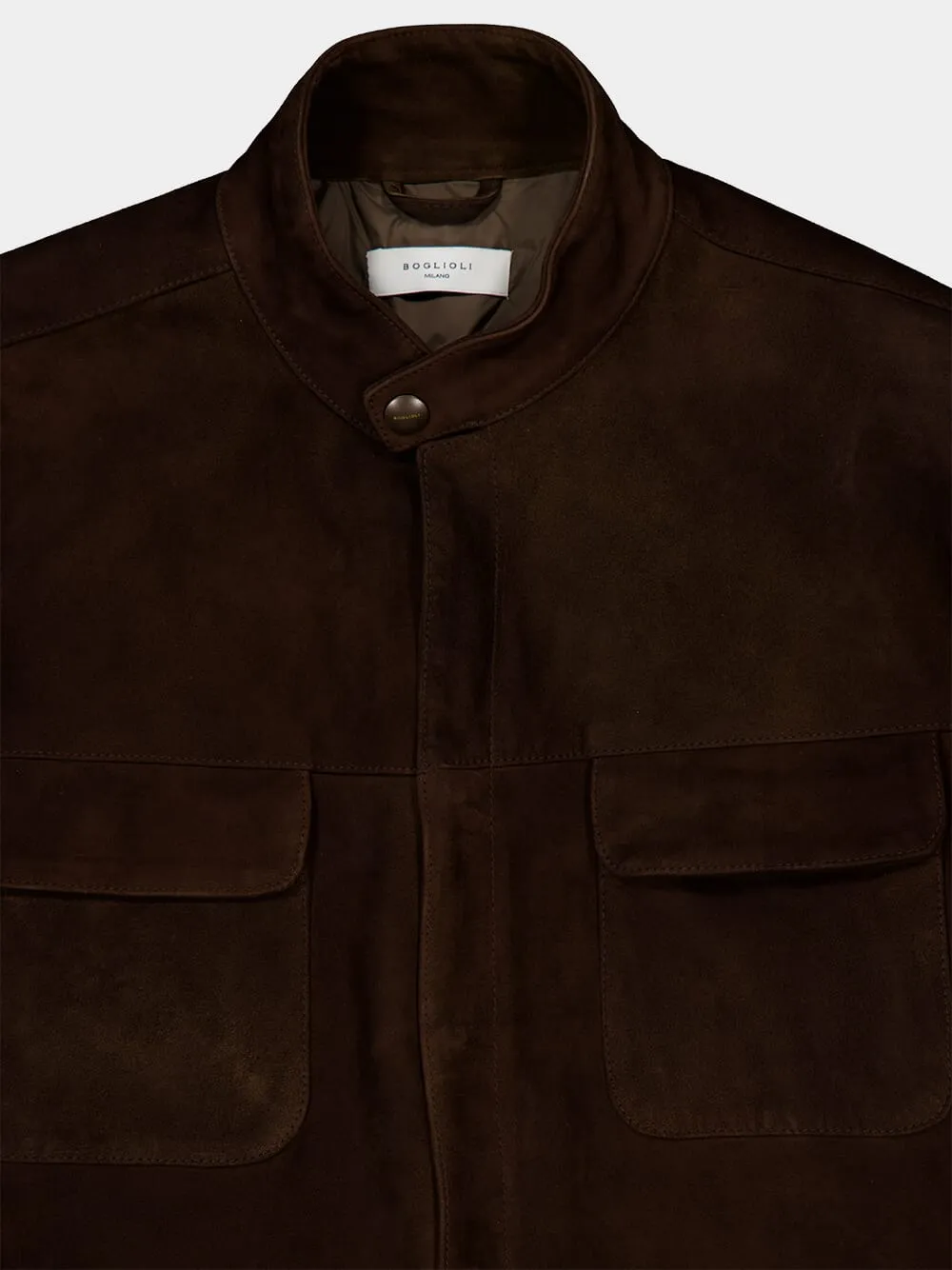 Brown Suede Bomber Jacket sold by Fashion Clinic product image thumbnail 3