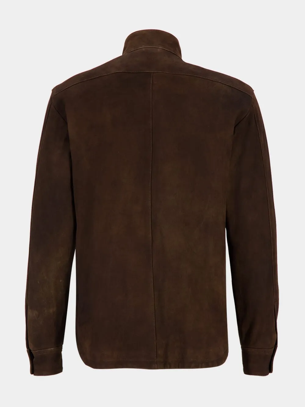 Brown Suede Bomber Jacket sold by Fashion Clinic product image thumbnail 2