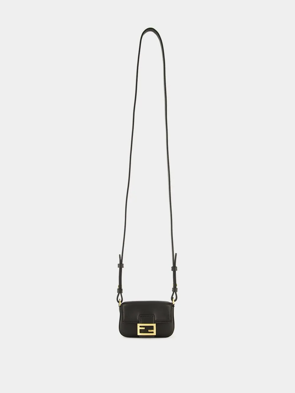 Black Nano Baguette Charm in Nappa Leather sold by Fashion Clinic product image thumbnail 3