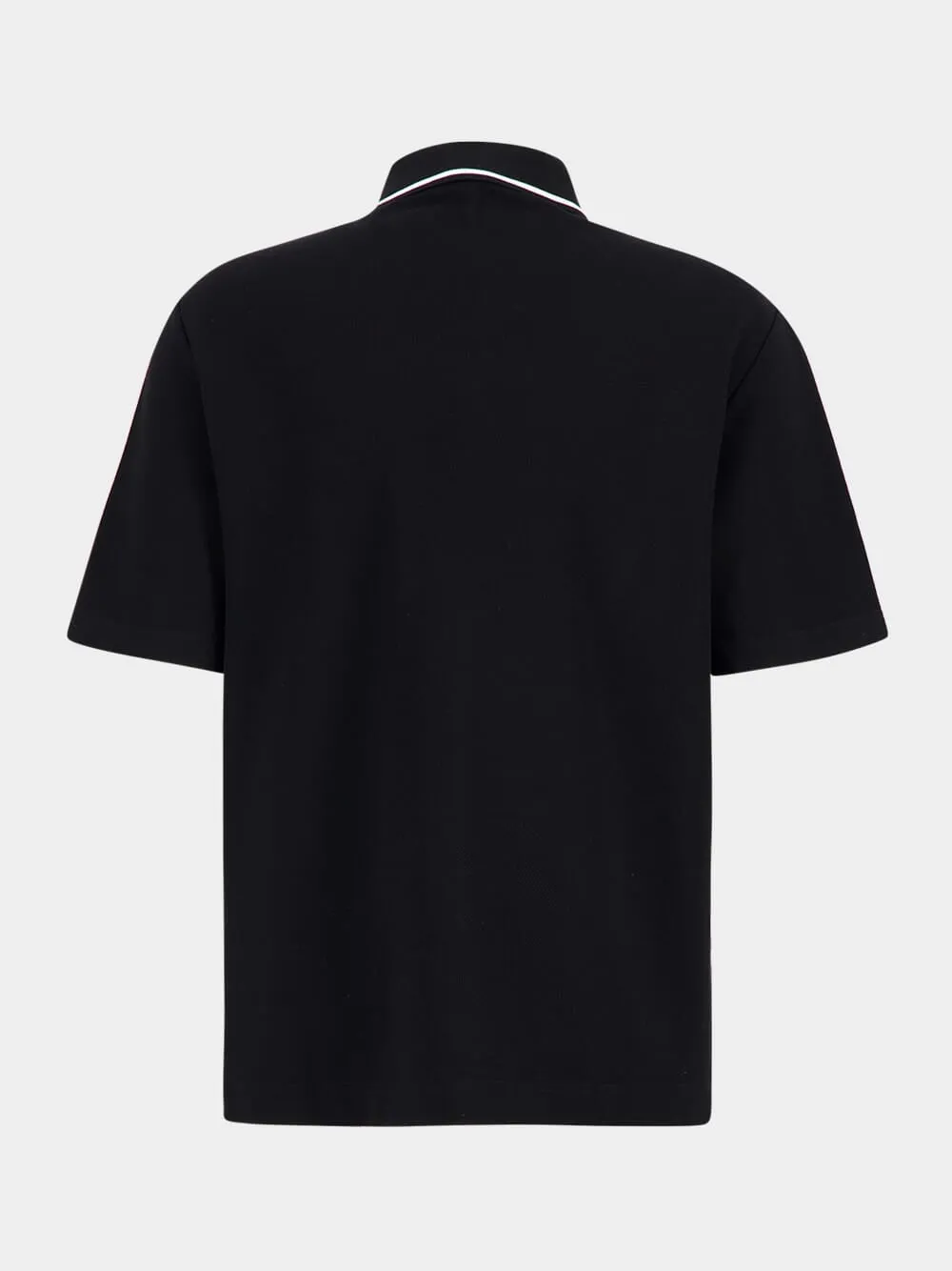 Black Cotton Piqué Polo Shirt sold by Fashion Clinic product image thumbnail 4