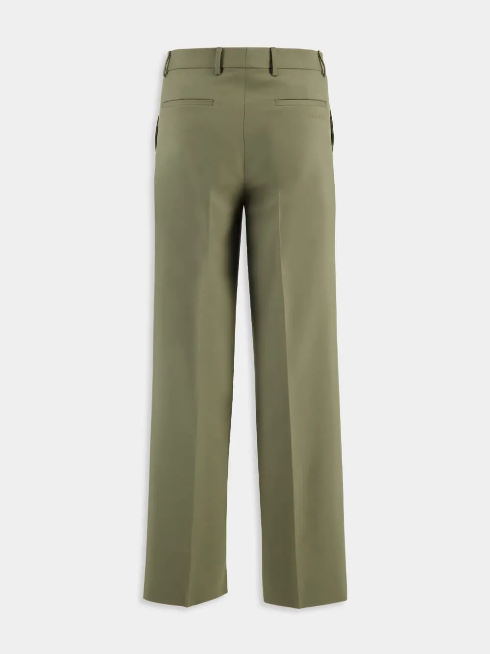 Forest Green Wool Gabardine Trousers sold by Fashion Clinic product image thumbnail 2