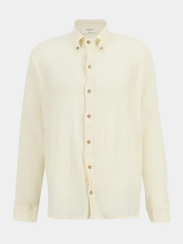 Cream Balam Cotton Shirt sold by Fashion Clinic