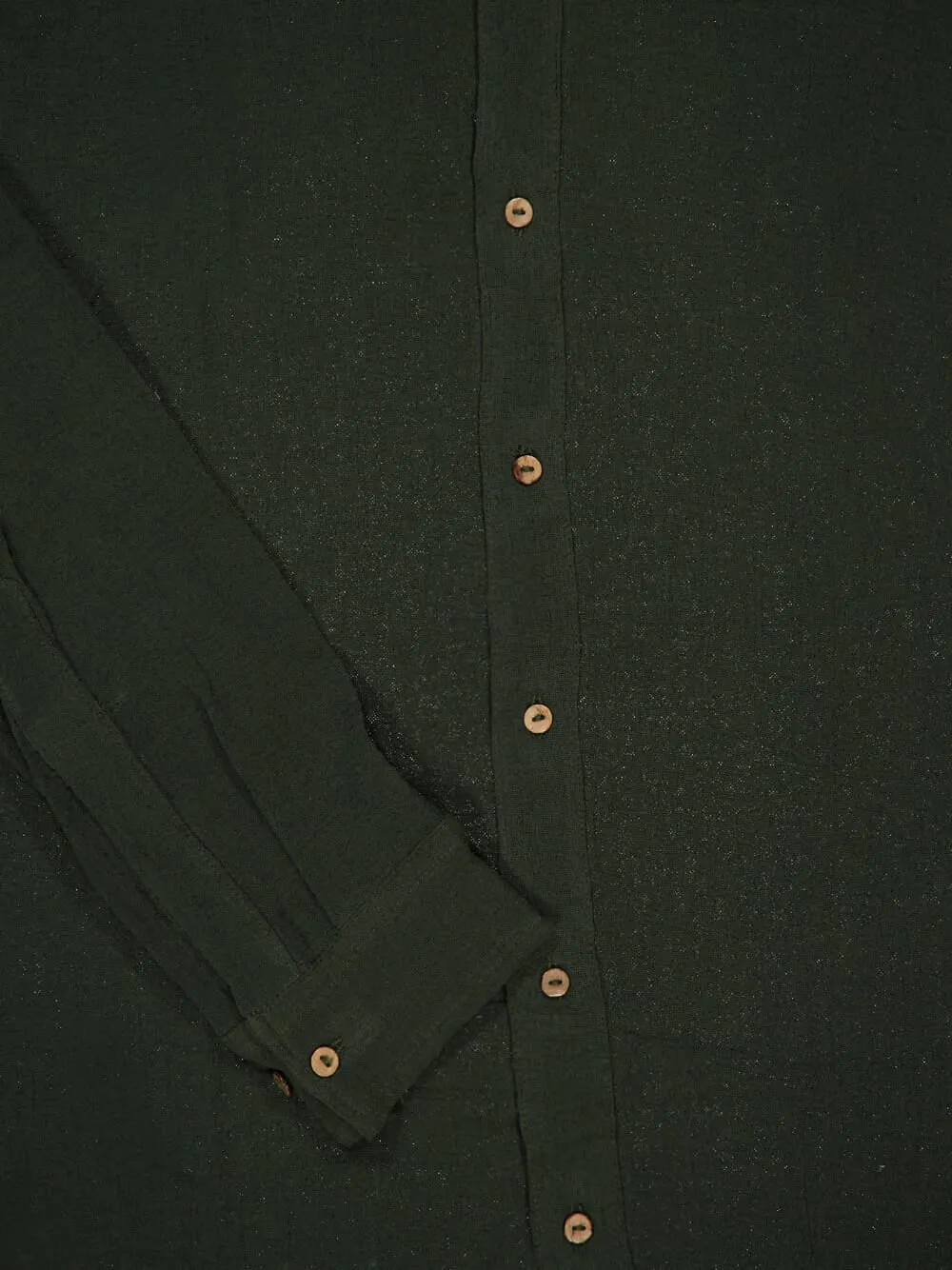 Forest Green Balam Cotton Shirt sold by Fashion Clinic product image thumbnail 4