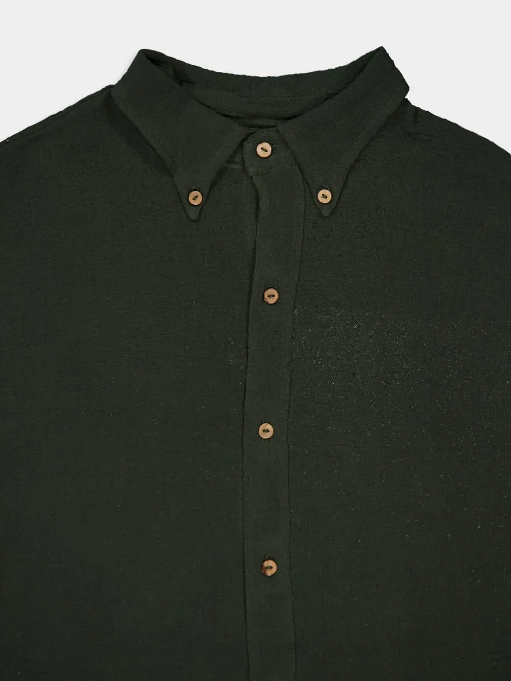 Forest Green Balam Cotton Shirt sold by Fashion Clinic product image thumbnail 3