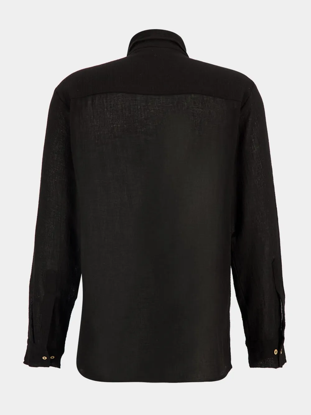 Black Balam Cotton Shirt sold by Fashion Clinic product image thumbnail 2