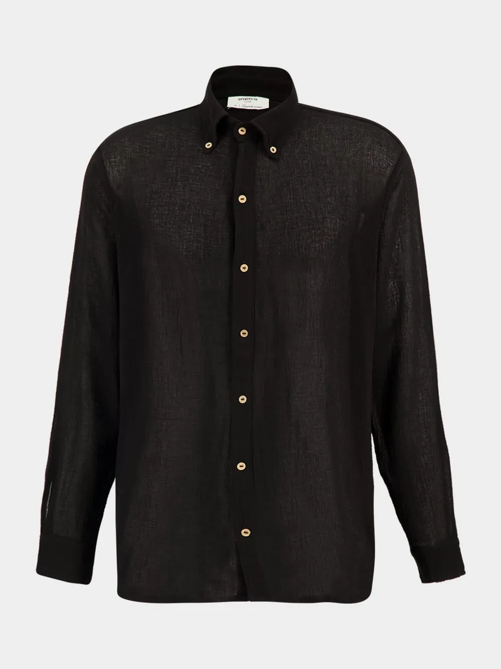 Black Balam Cotton Shirt sold by Fashion Clinic