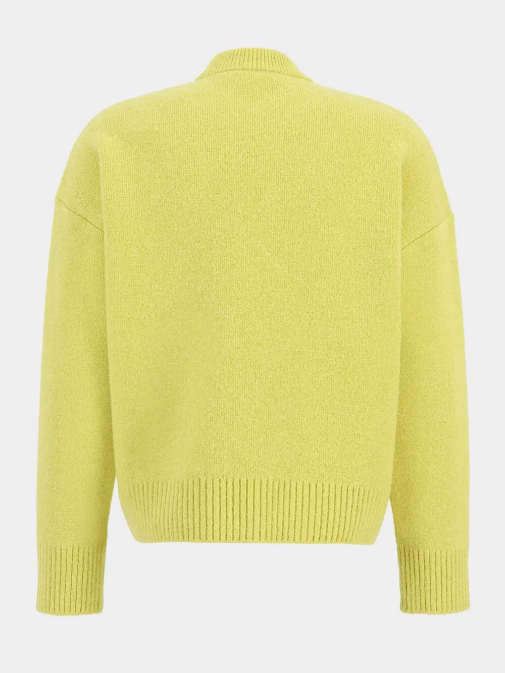 Lime Green Alpaca Ami De Coeur Crewneck Sweater sold by Fashion Clinic product image thumbnail 4