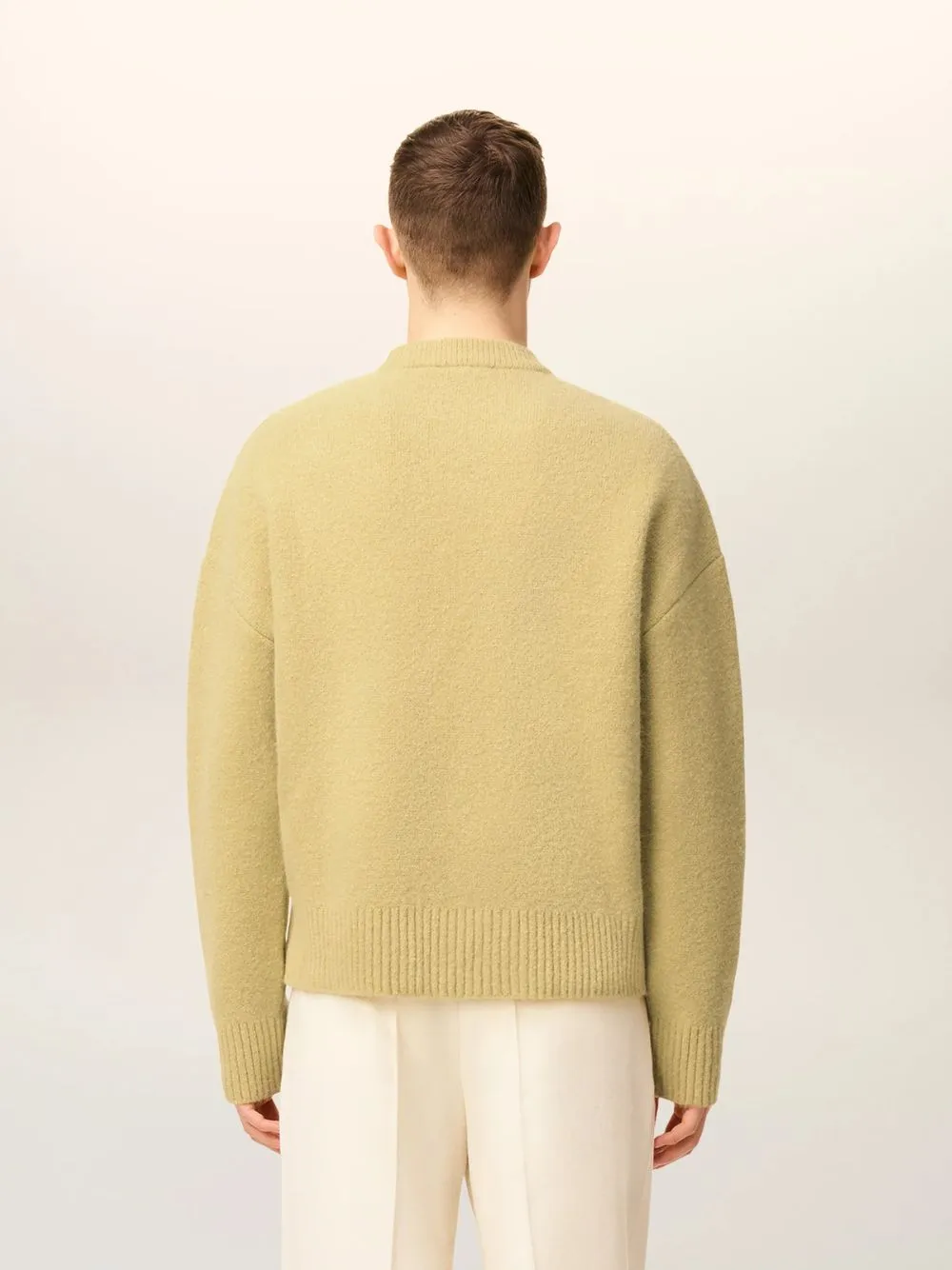 Lime Green Alpaca Ami De Coeur Crewneck Sweater sold by Fashion Clinic product image thumbnail 3