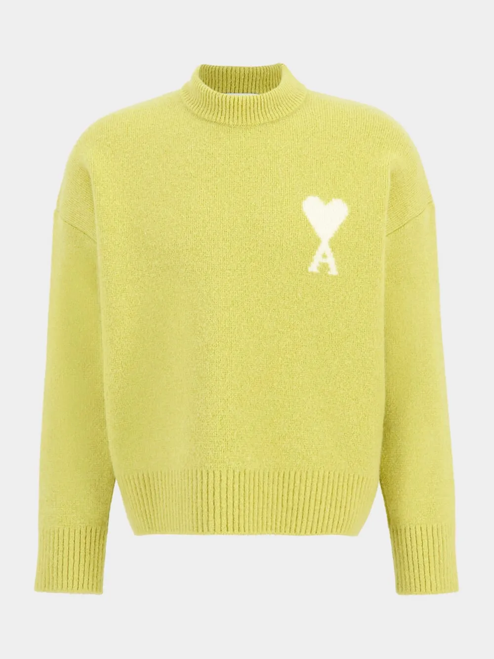 Lime Green Alpaca Ami De Coeur Crewneck Sweater sold by Fashion Clinic product image thumbnail 2