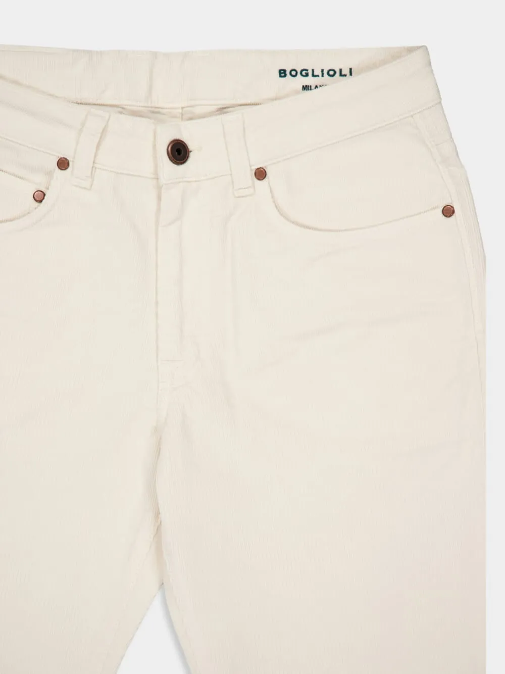 Beige Regular Fit Corduroy Trousers sold by Fashion Clinic product image thumbnail 3