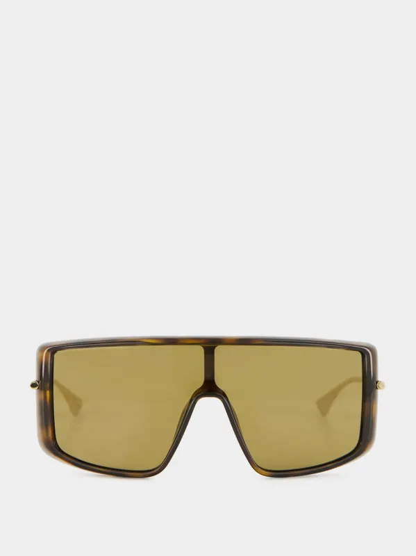 Havana T-Bar Visor Sunglasses sold by Fashion Clinic