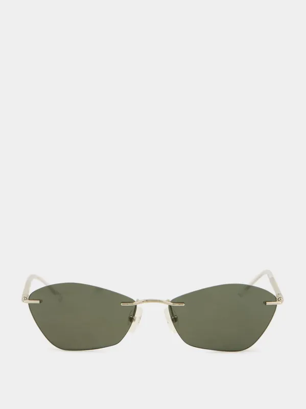 Silver T-Bar Slim Sunglasses sold by Fashion Clinic