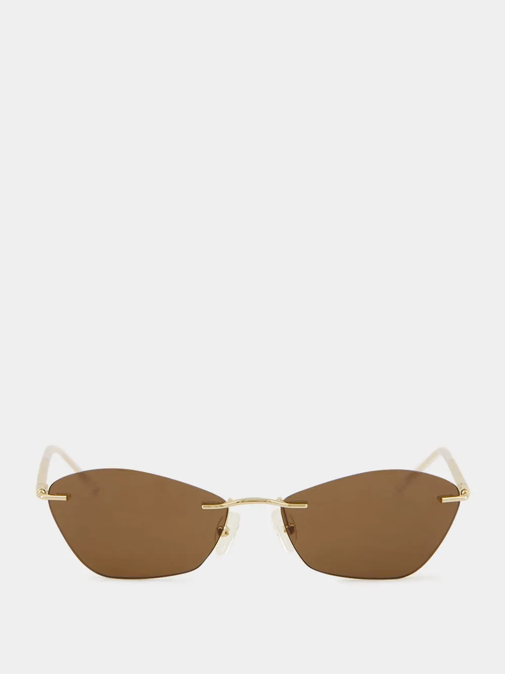 Gold T-Bar Slim Sunglasses sold by Fashion Clinic