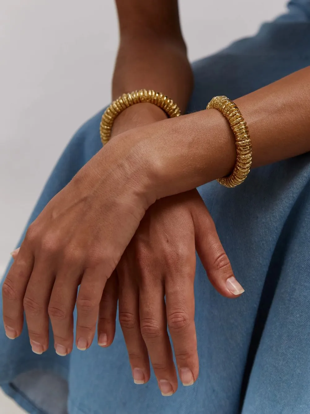 18kt Gold Plated Capital Statement Bracelet sold by Fashion Clinic