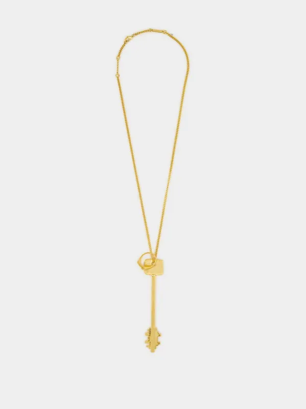 Gold Key Pendant Necklace made by Fashion Clinic