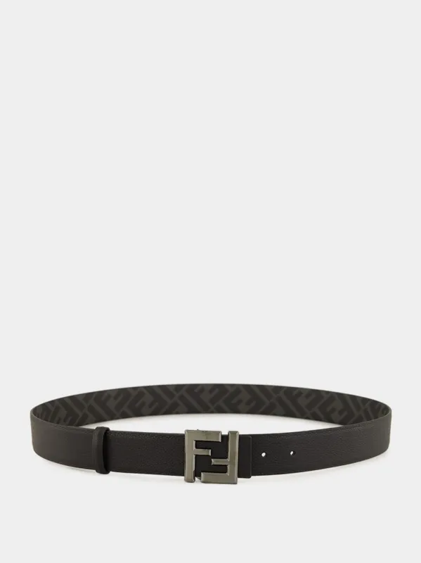 Black Reversible FF Canvas Belt sold by Fashion Clinic