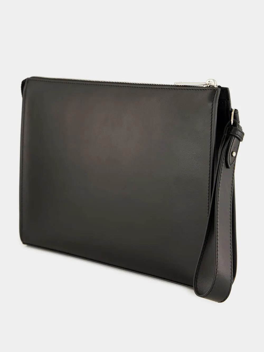 Black FF Squared Leather Clutch sold by Fashion Clinic product image thumbnail 5