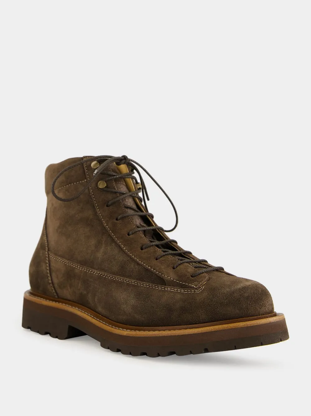 Brown Waxed Suede Outdoor Boots sold by Fashion Clinic product image thumbnail 2