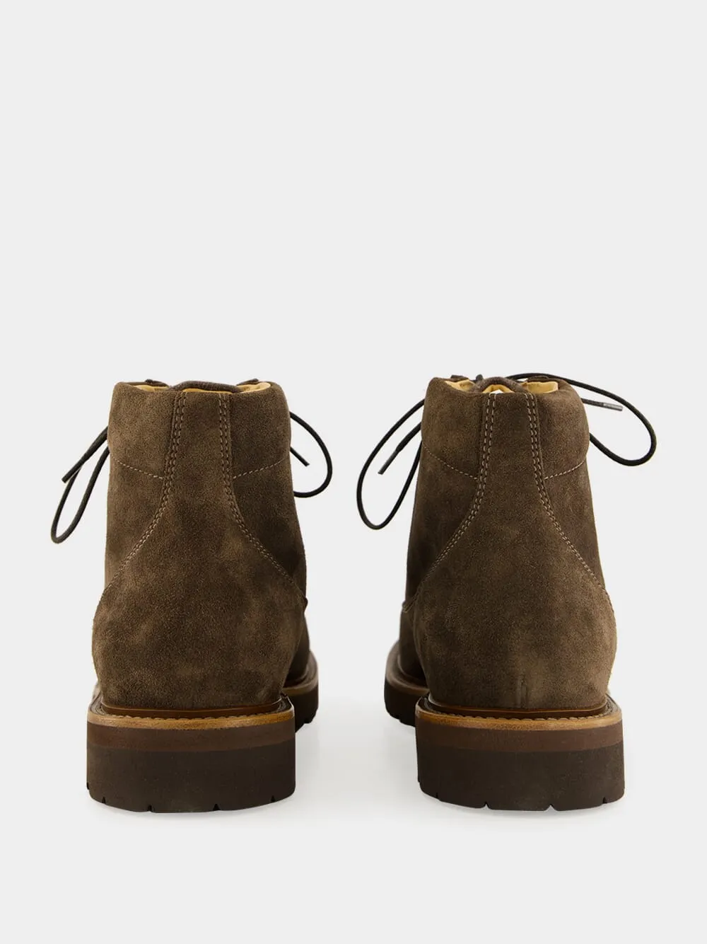 Brown Waxed Suede Outdoor Boots sold by Fashion Clinic product image thumbnail 4