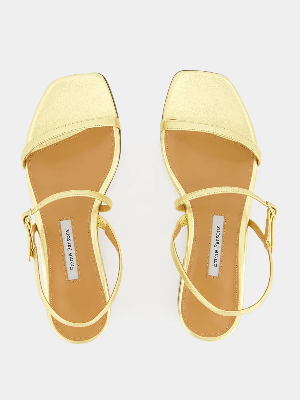 Washed Gold Hope Nappa Sandals sold by Fashion Clinic product image thumbnail 4