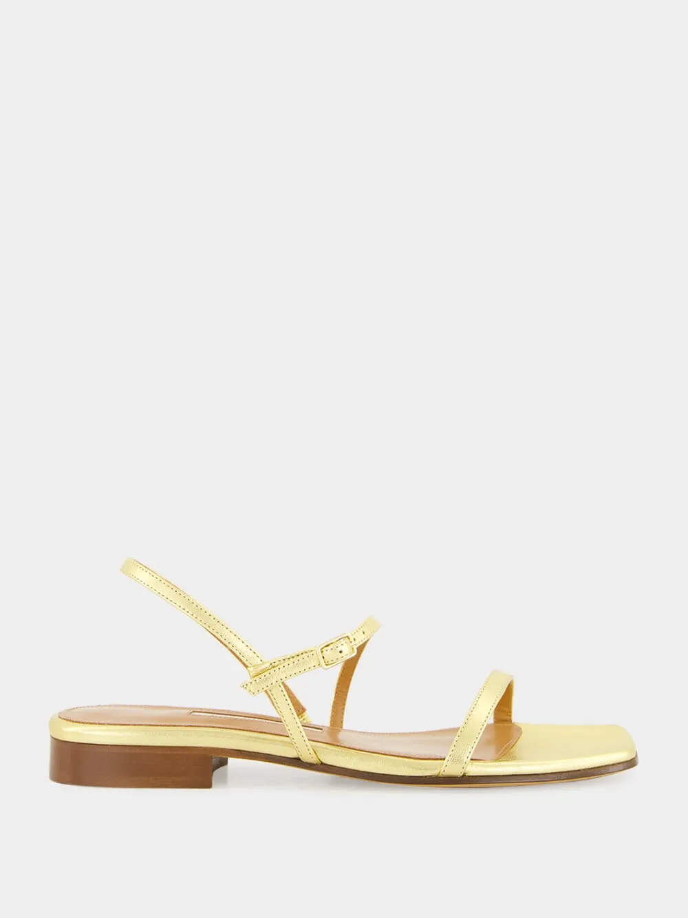 Washed Gold Hope Nappa Sandals sold by Fashion Clinic