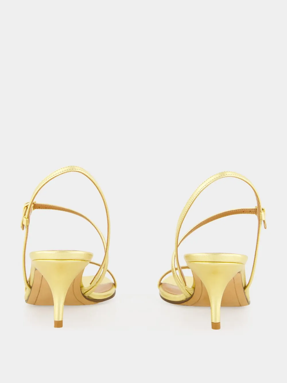 Washed Gold Hugo Nappa Sandals sold by Fashion Clinic product image thumbnail 5