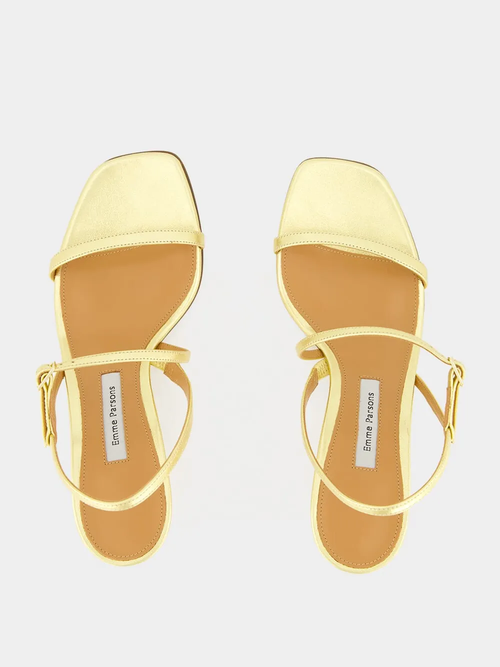 Washed Gold Hugo Nappa Sandals sold by Fashion Clinic product image thumbnail 4