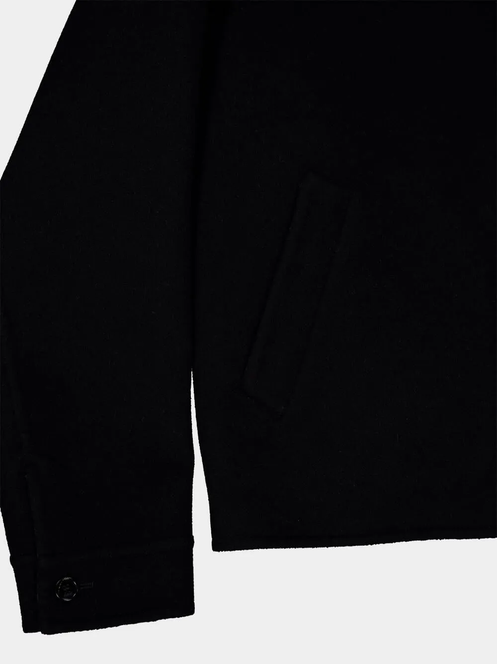 Black Wool Blouson Jacket sold by Fashion Clinic product image thumbnail 4