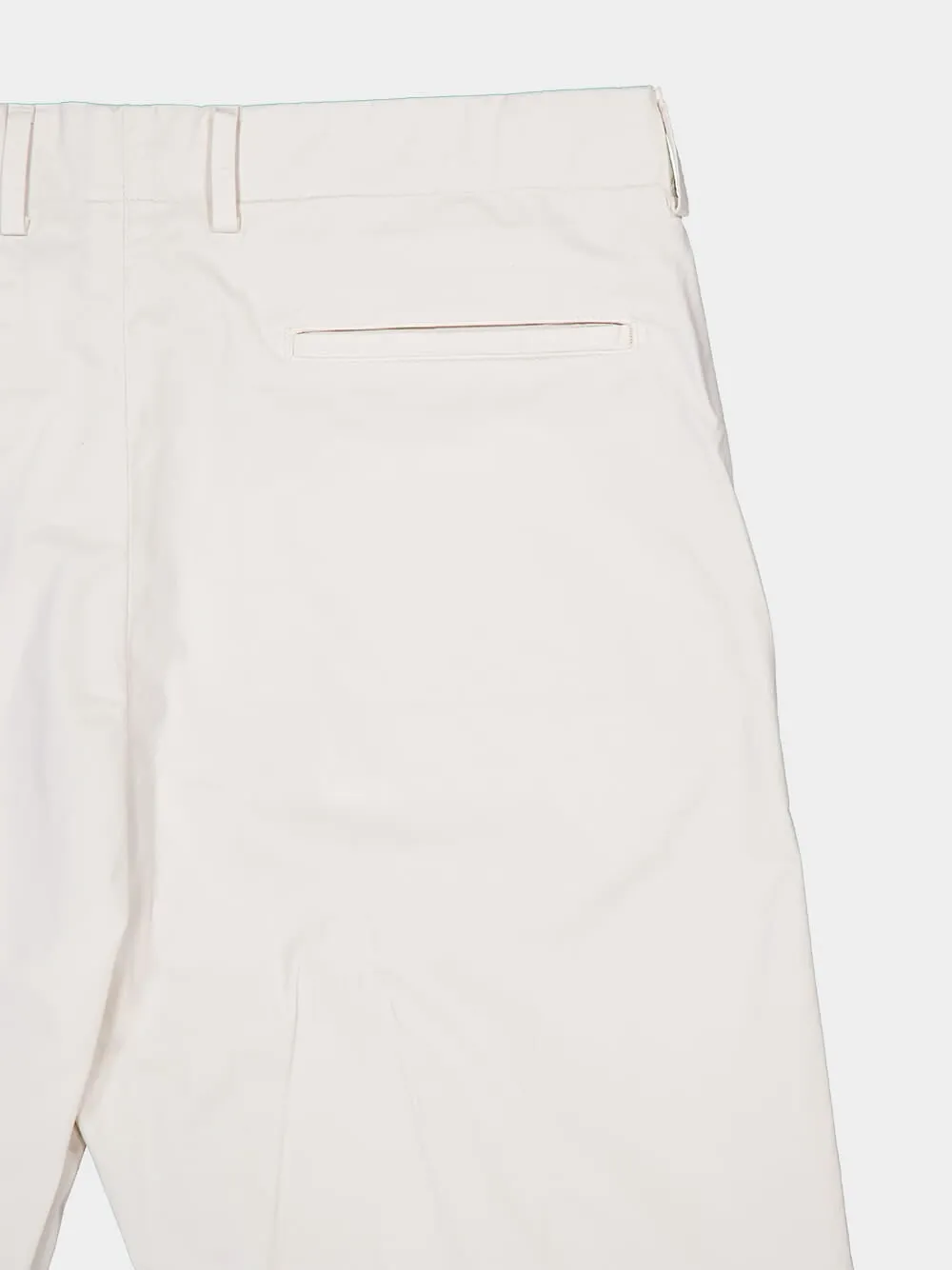 White Regular Fit Cotton Trousers sold by Fashion Clinic product image thumbnail 4